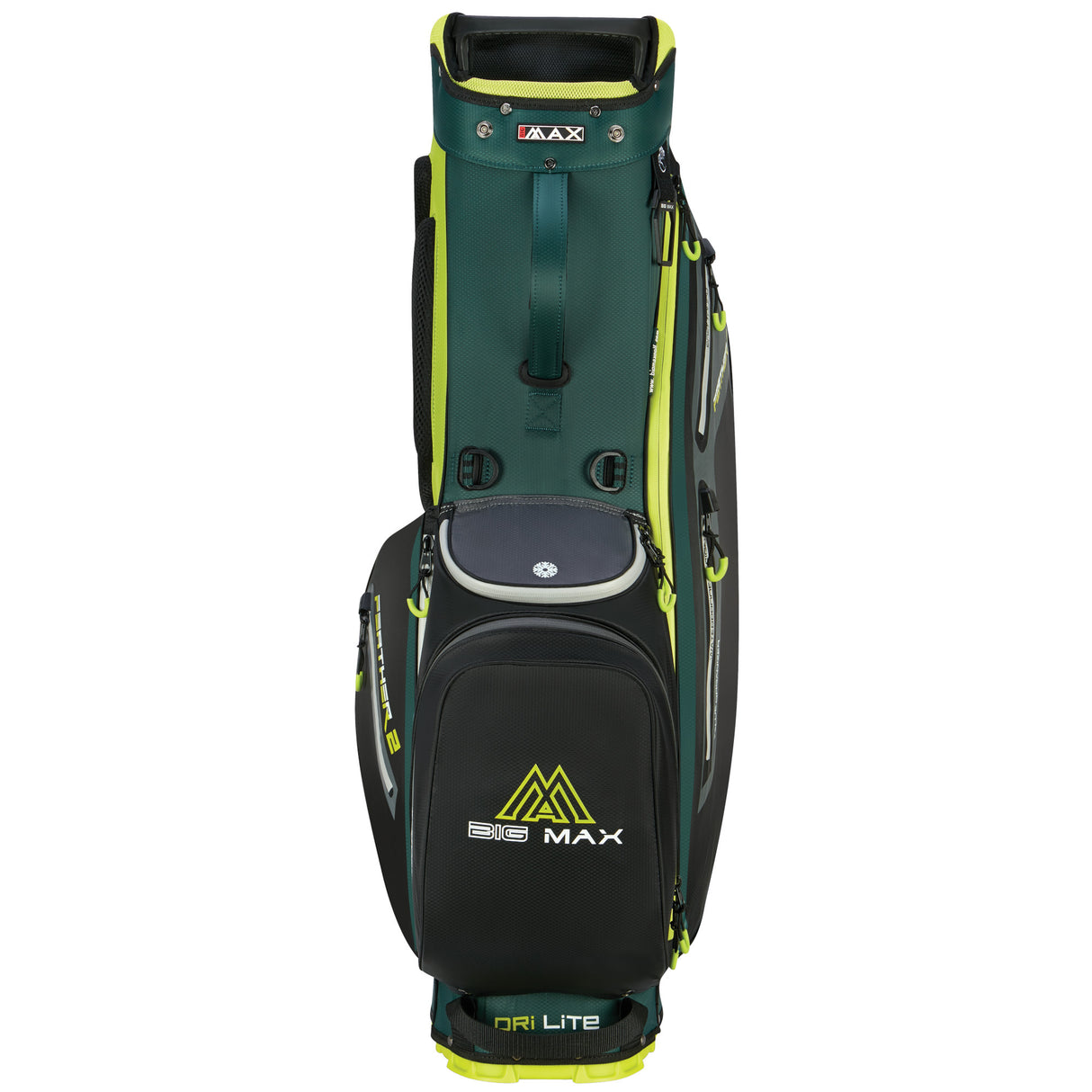 Big Max Dri Lite Feather 2 Waterproof Standbag, Grün / Schwarz - Golflaedchen.de