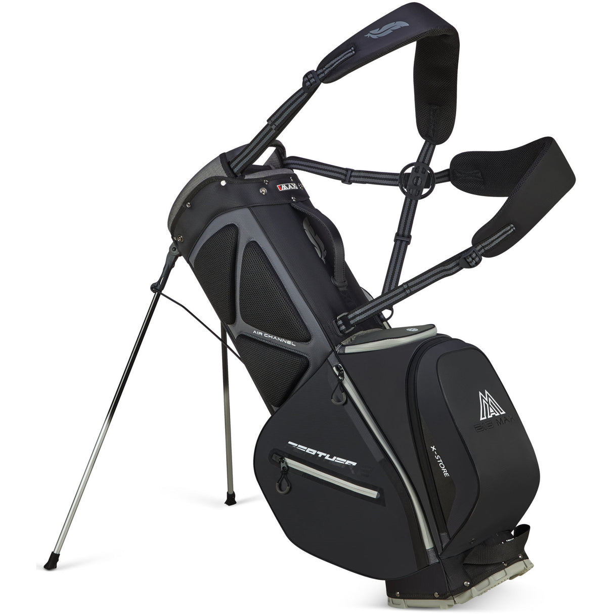 Big Max Dri Lite Feather 2 Waterproof Standbag, Grau / Schwarz - Golflaedchen.de