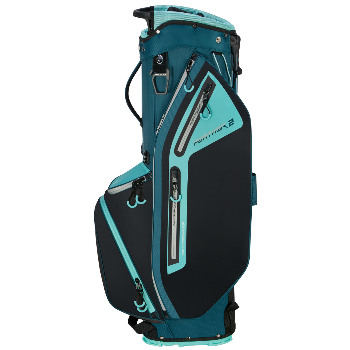 Big Max Dri Lite Feather 2 Waterproof Standbag, Blau / Grau / Aqua - Golflaedchen.de