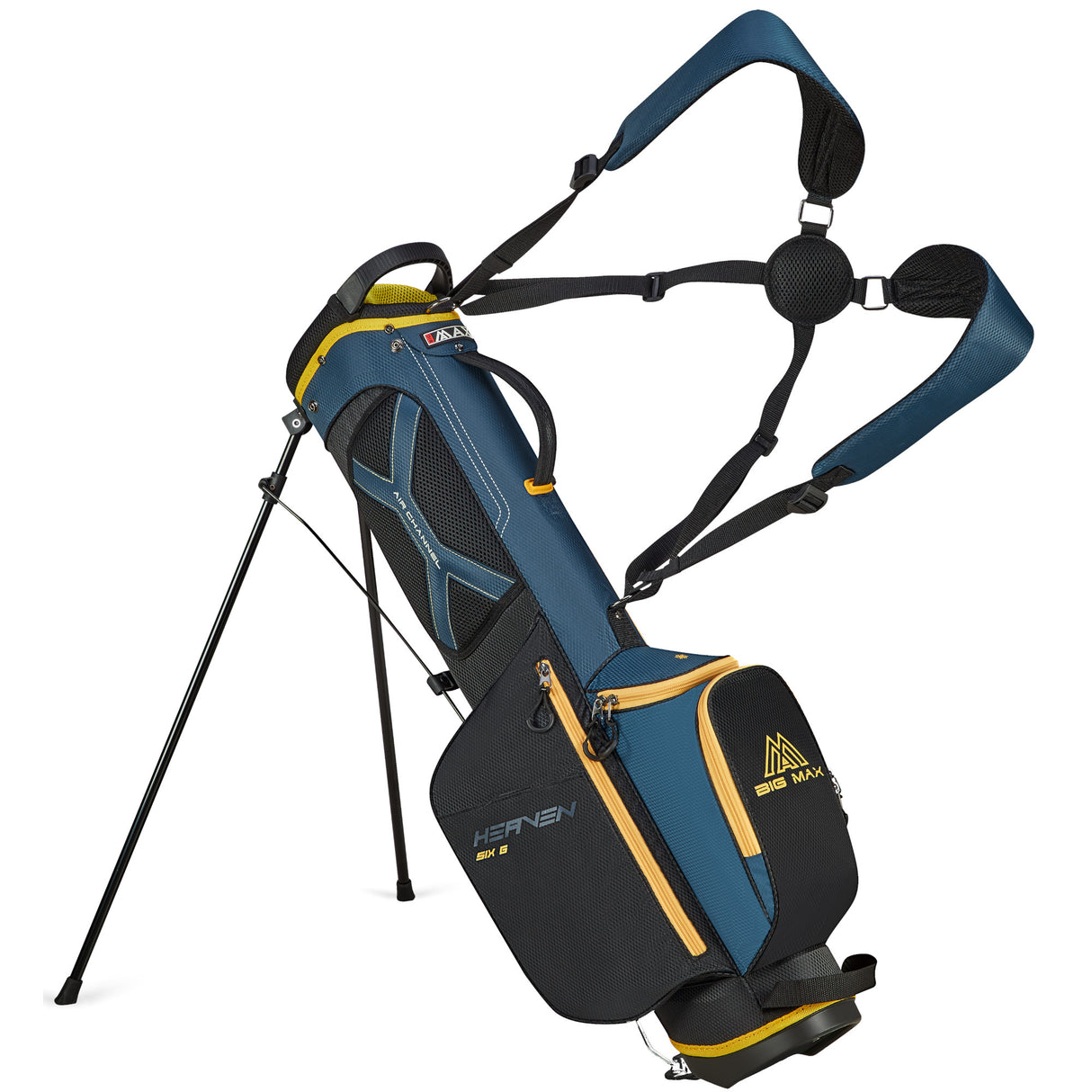 Big Max Heaven SIX G Standbag, Blau / Schwarz / Gelb - Golflaedchen.de