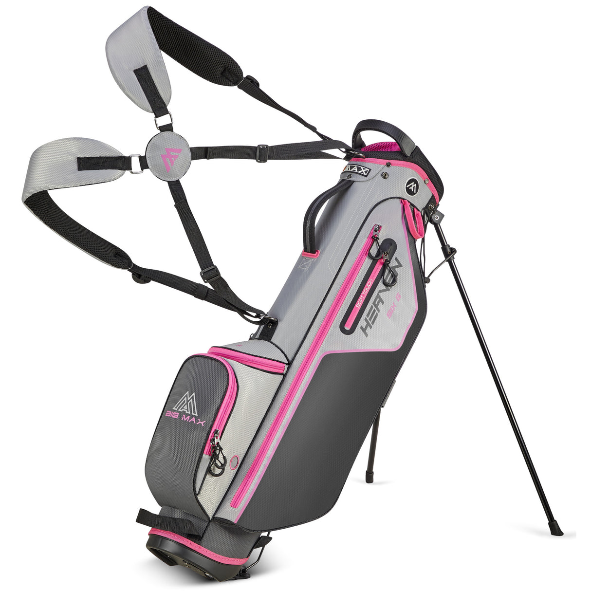 Big Max Heaven SIX G Damen Standbag, Anthrazit / Silbergrau / Fuchsia - Golflaedchen.de