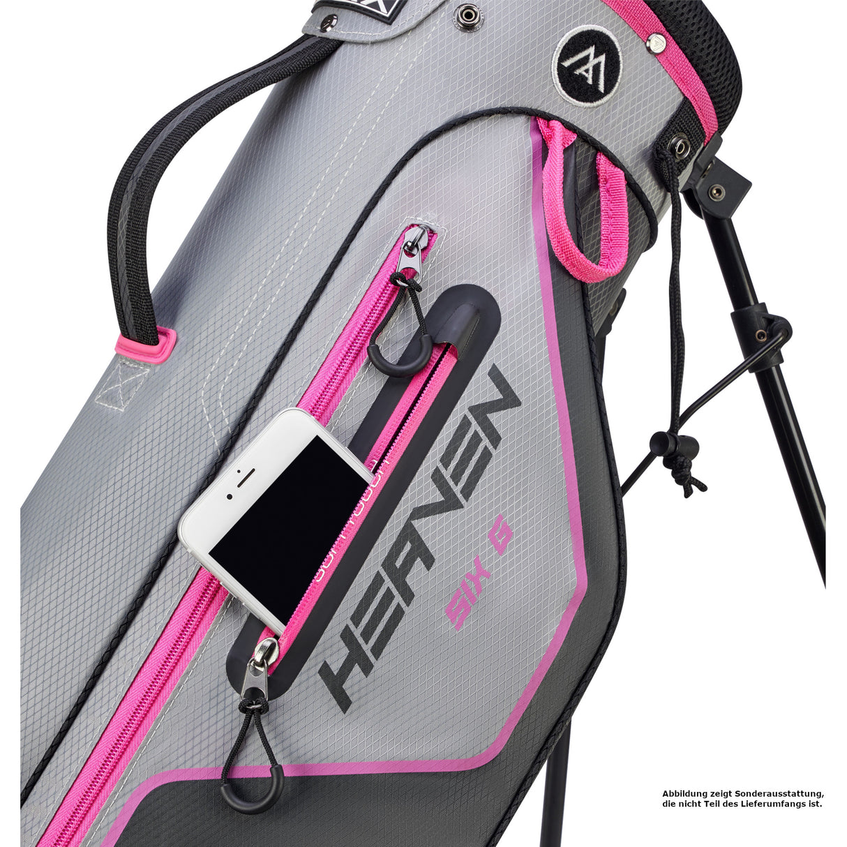 Big Max Heaven SIX G Damen Standbag, Anthrazit / Silbergrau / Fuchsia - Golflaedchen.de