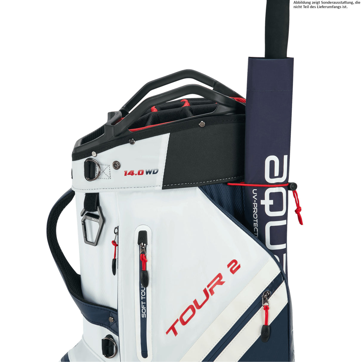 Big Max Dri Lite Tour 2 Waterproof Cartbag, Weiß / Navy - Golflaedchen.de