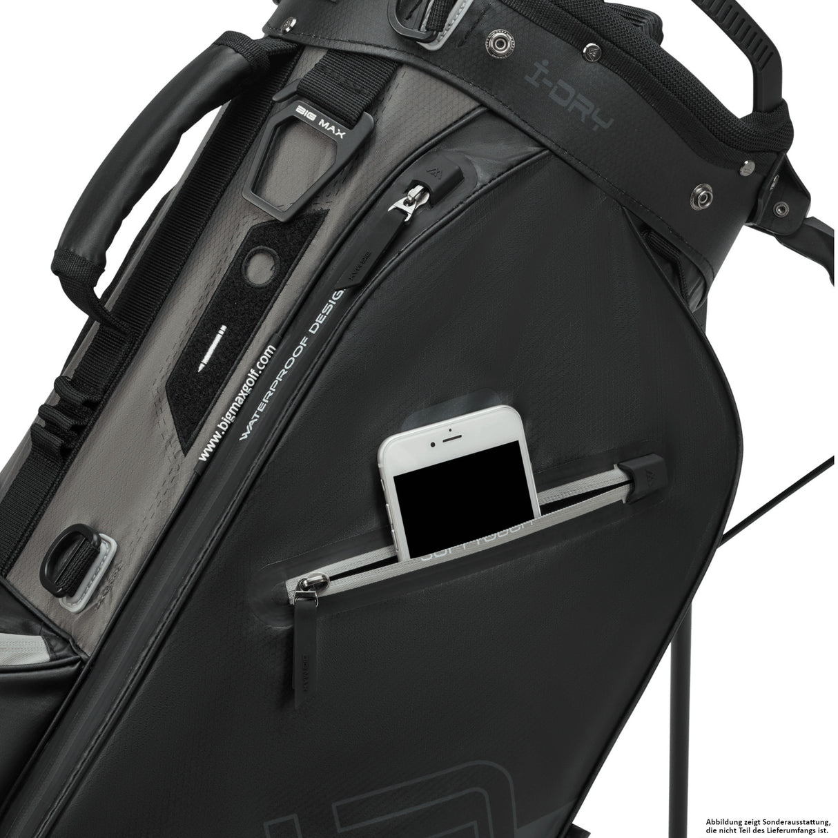 Big Max Aqua Eight H Waterproof Standbag, Schwarz / Grau - Golflaedchen.de