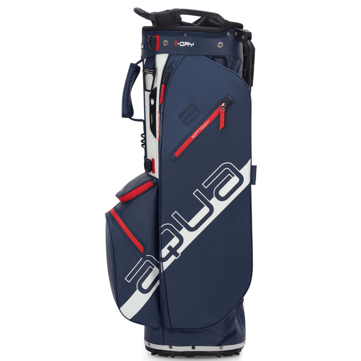 Big Max Aqua Eight H Waterproof Standbag, Navy / Weiß / Rot - Golflaedchen.de