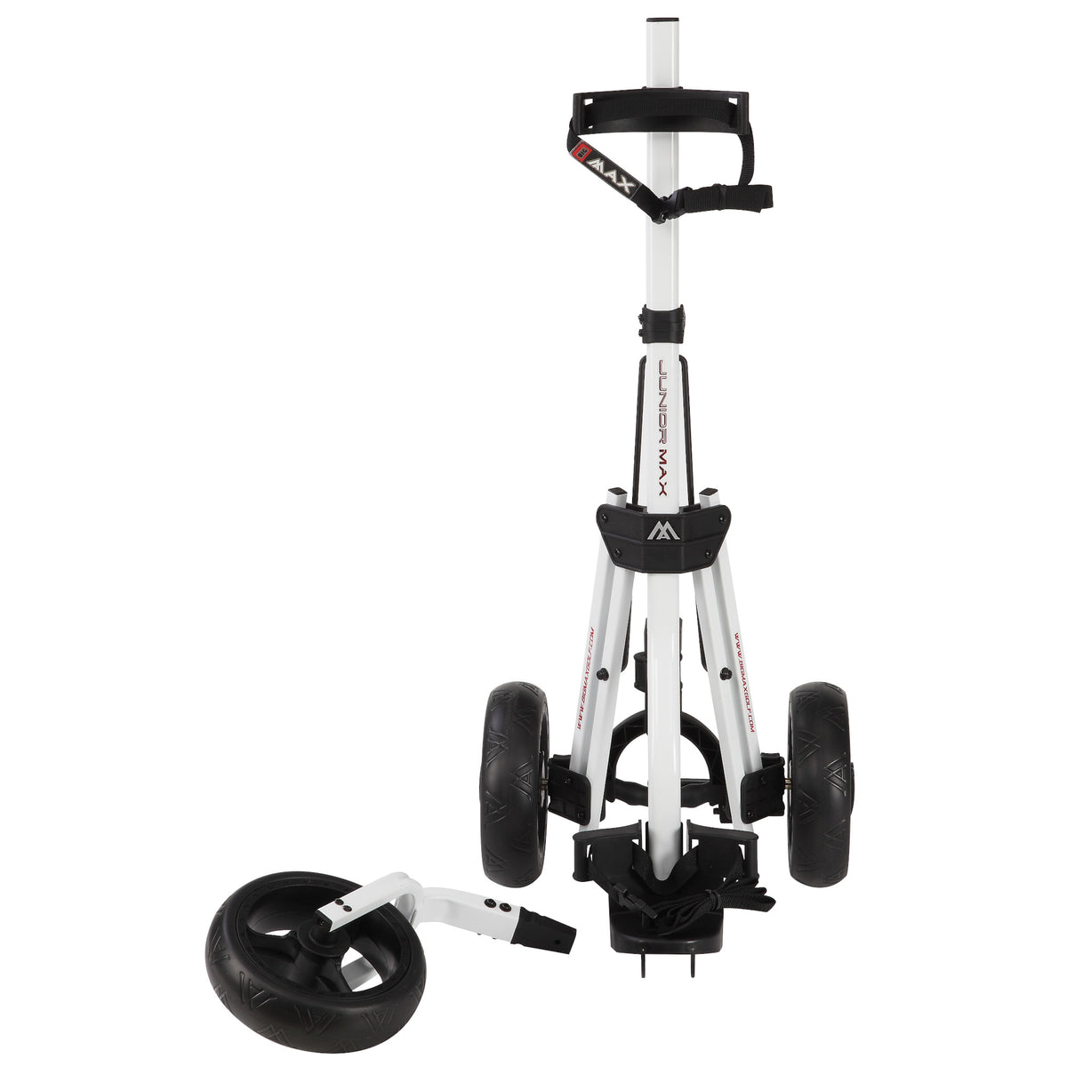 Big Max Junior 3 - Rad Kinder Golftrolley, Weiß - Golflaedchen.de