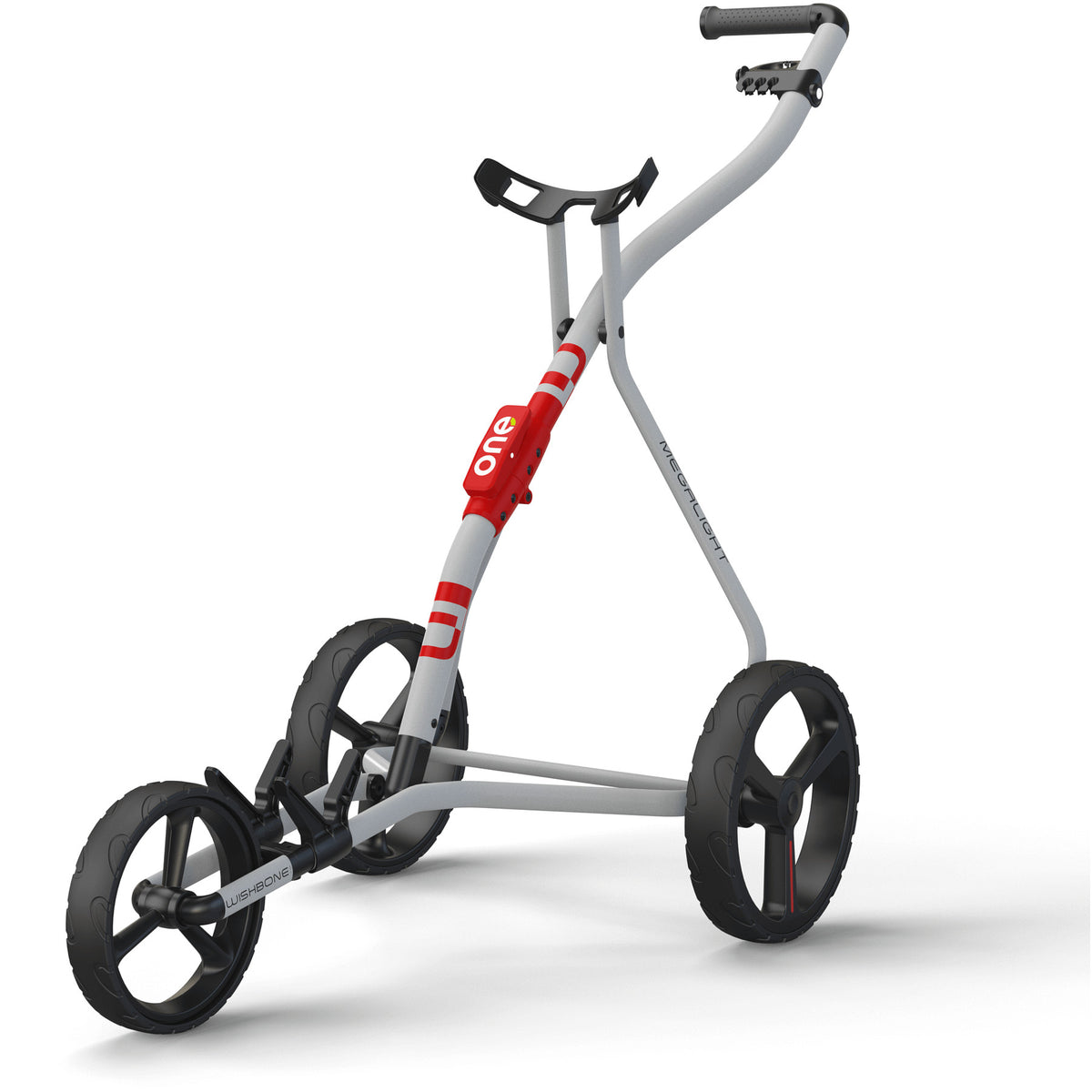 Wishbone ONE Golftrolley, Weiß / Rot