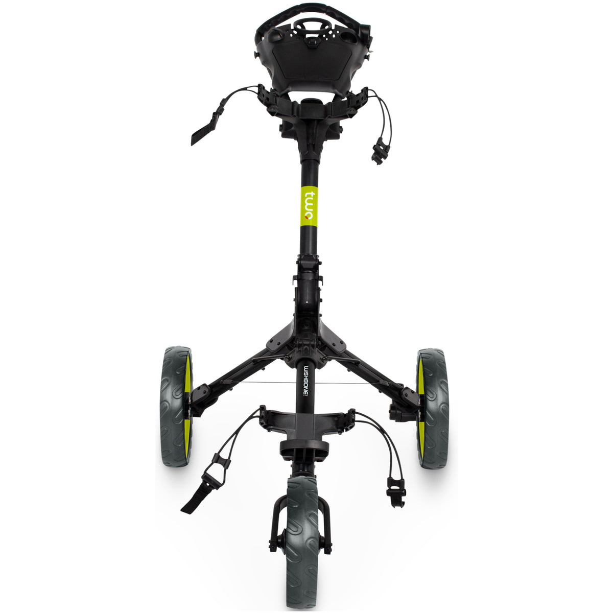 Wishbone TWO Golftrolley, Schwarz / Grün - Golflaedchen.de
