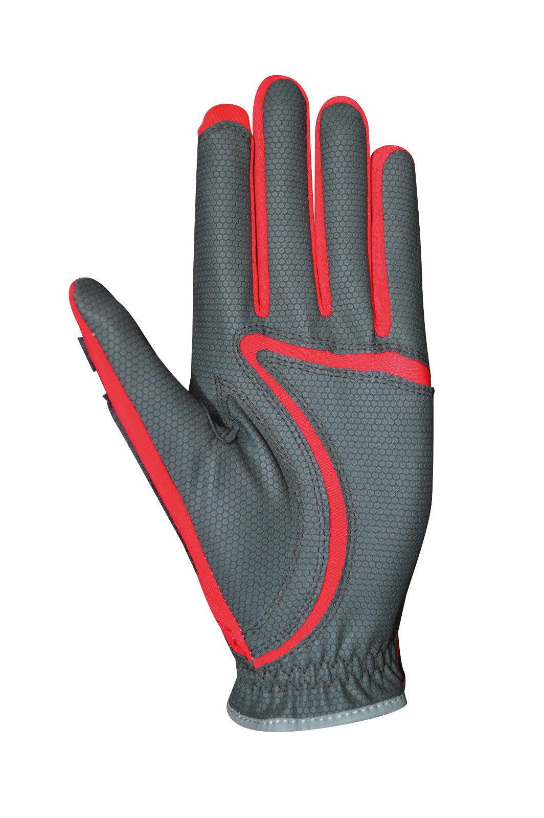 ZOOM Weather Golfhandschuh, Grau / Rot, Herren - Links getragen - Golflaedchen.de