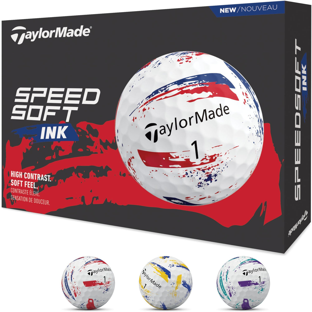 Taylor Made 2026 SpeedSoft INK Golfbälle, 12 Stück - Golflaedchen.de