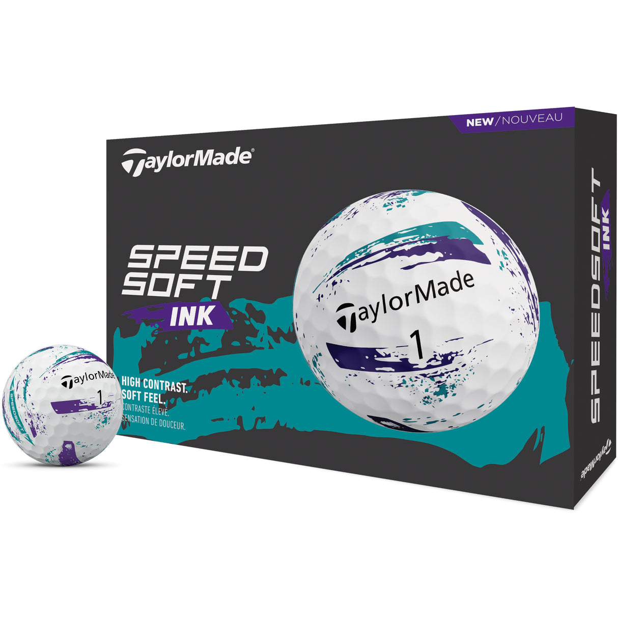 Taylor Made 2026 SpeedSoft INK Golfbälle, 12 Stück - Golflaedchen.de