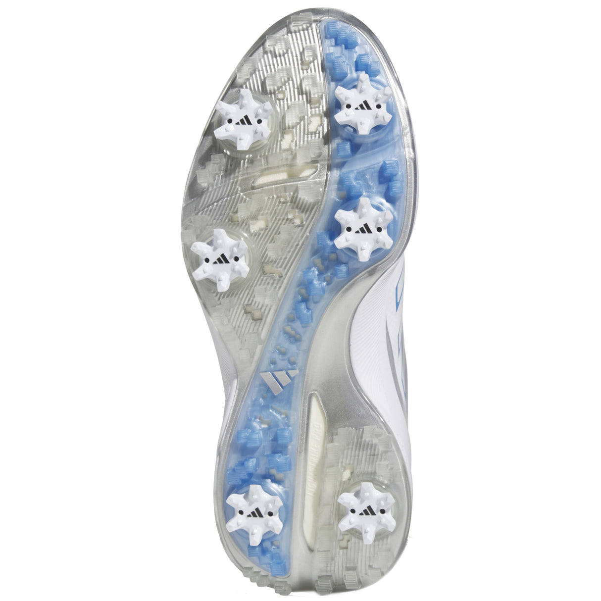 Adidas ZG23 Damen Golfschuhe, Weiß / Blau / Silbergrau - Golflaedchen.de