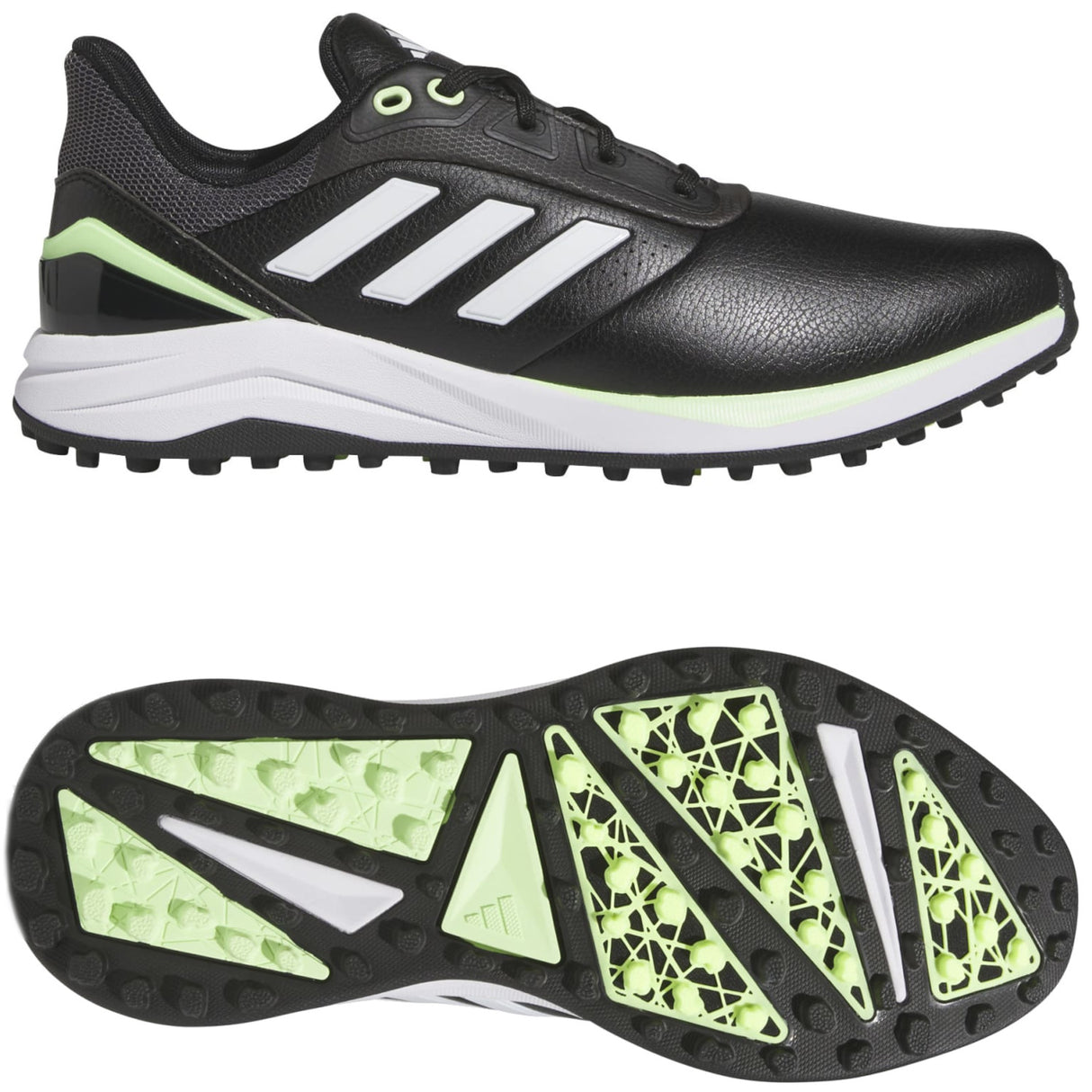 Adidas Solarmotion Herren Golfschuhe, Schwarz / Weiß / Grün - Golflaedchen.de