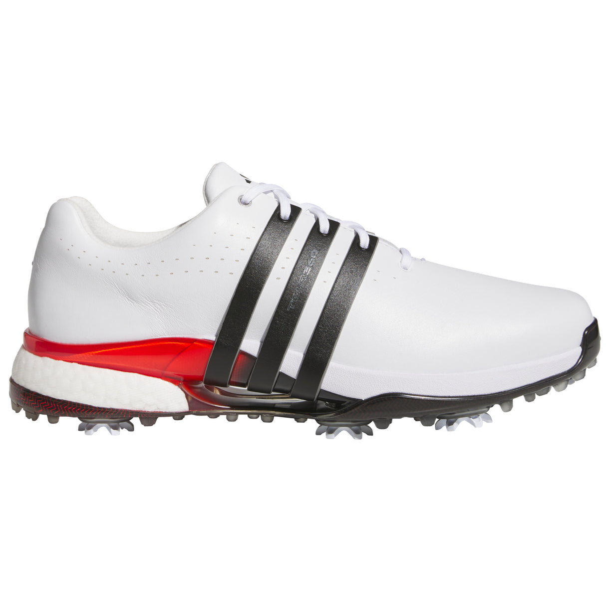 Adidas Tour 360 Herren Golfschuhe, Weiß / Schwarz / Rot - Golflaedchen.de