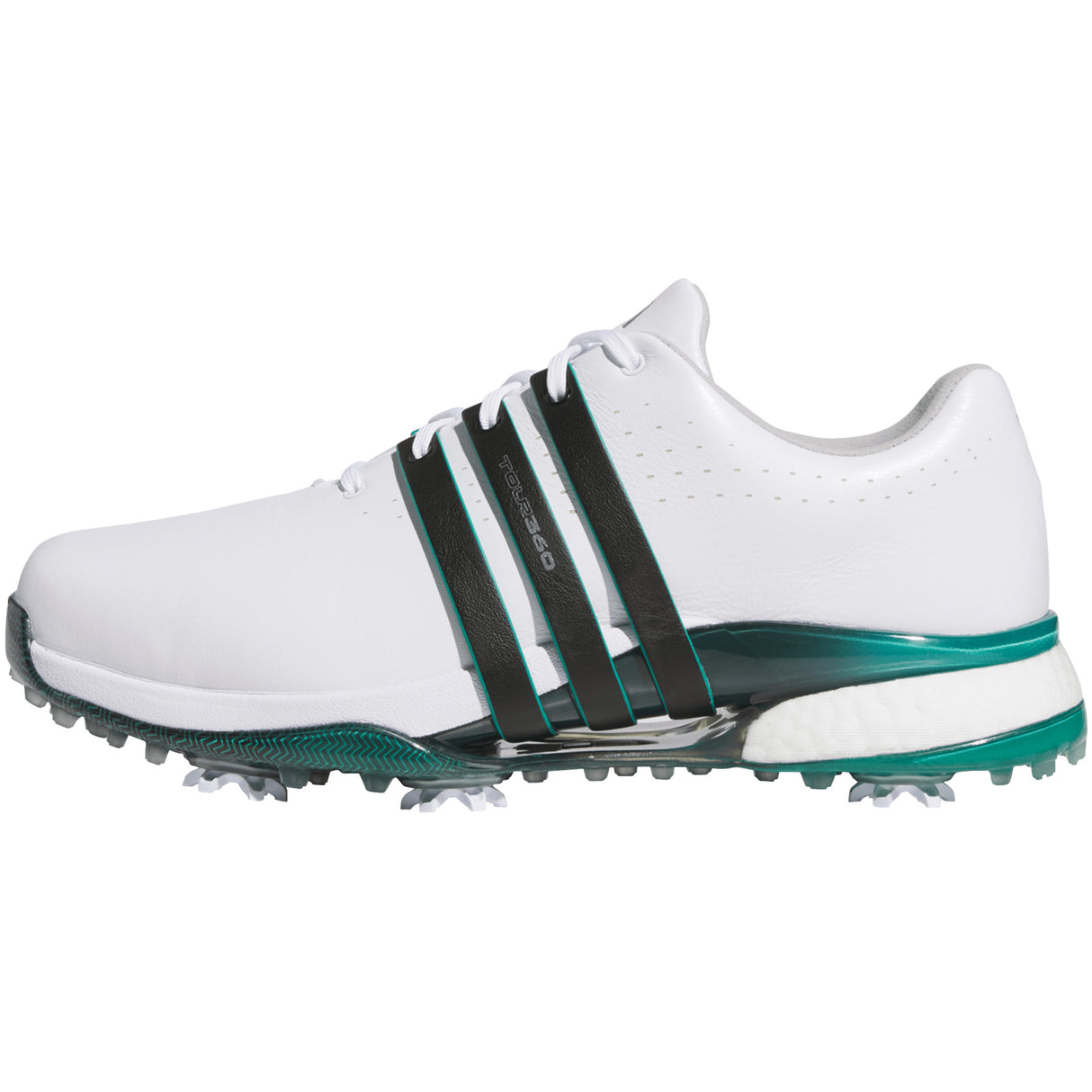 Adidas Tour 360 Herren Golfschuhe, Weiß / Schwarz / Grün - Golflaedchen.de