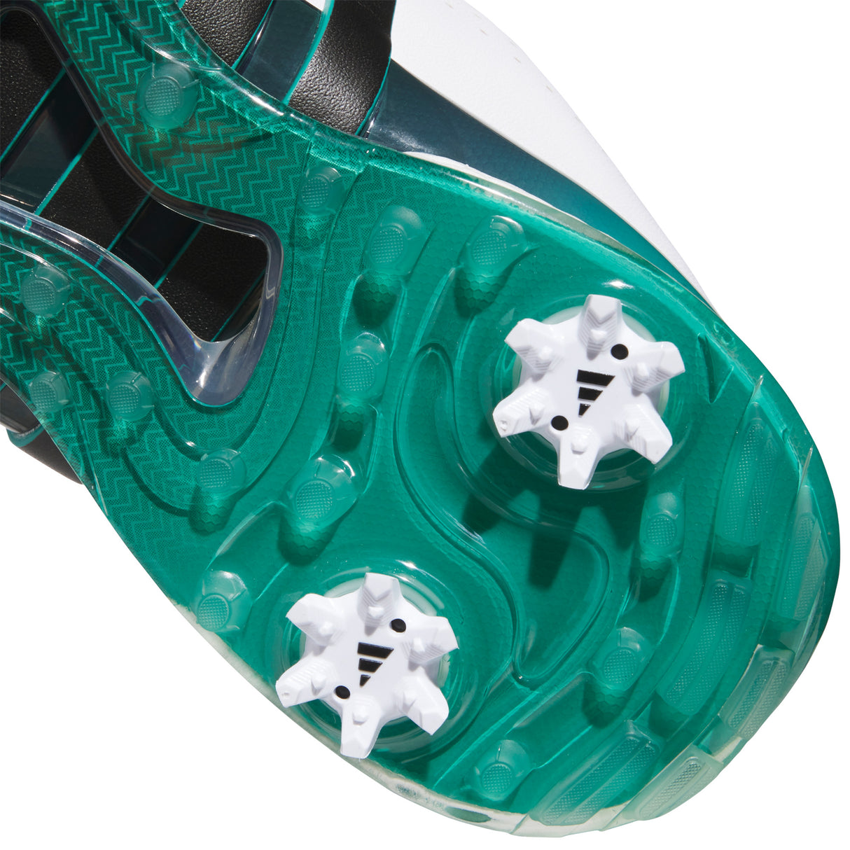 Adidas Tour 360 Herren Golfschuhe, Weiß / Schwarz / Grün - Golflaedchen.de