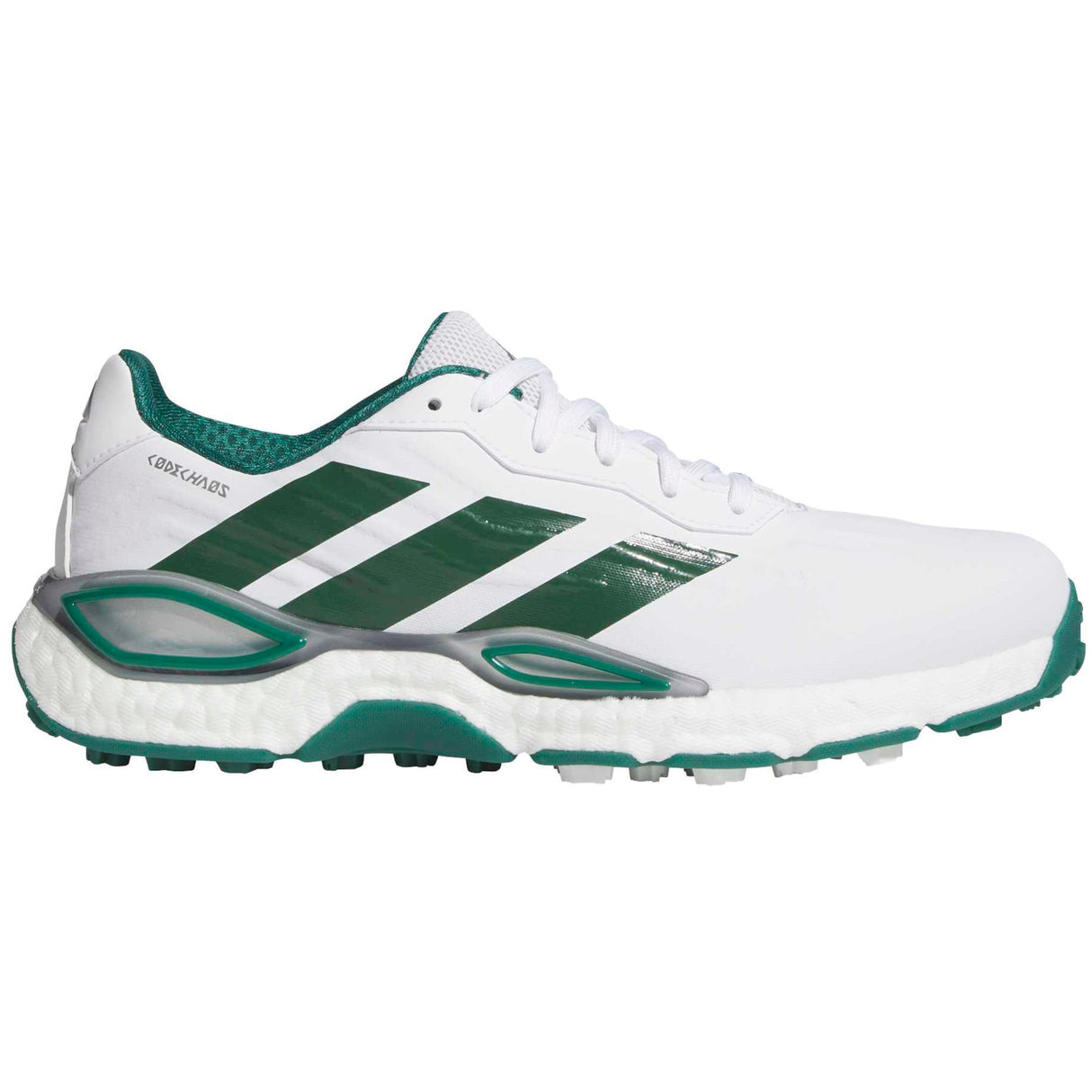 Adidas 2027 CodeChaos Herren Golfschuhe, Weiß / Grün - Golflaedchen.de