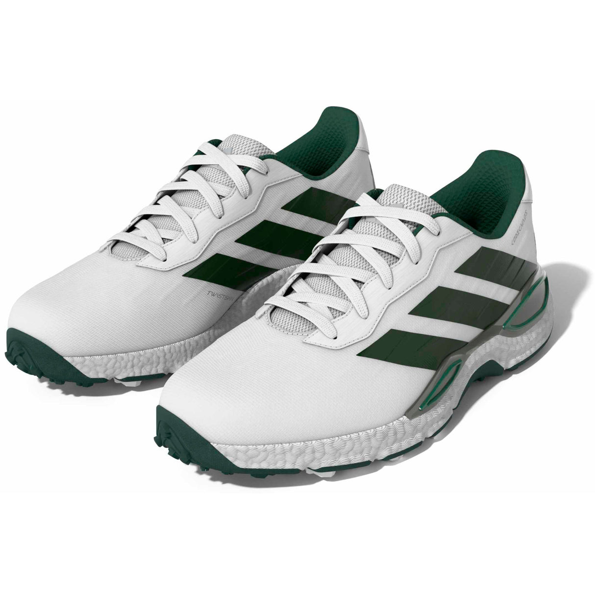 Adidas 2027 CodeChaos Herren Golfschuhe, Weiß / Grün - Golflaedchen.de