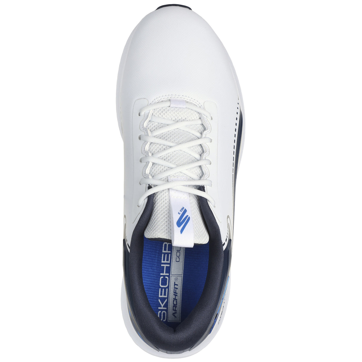 Skechers Max 3 Herren Golfschuhe, Weiß / Navy - Golflaedchen.de
