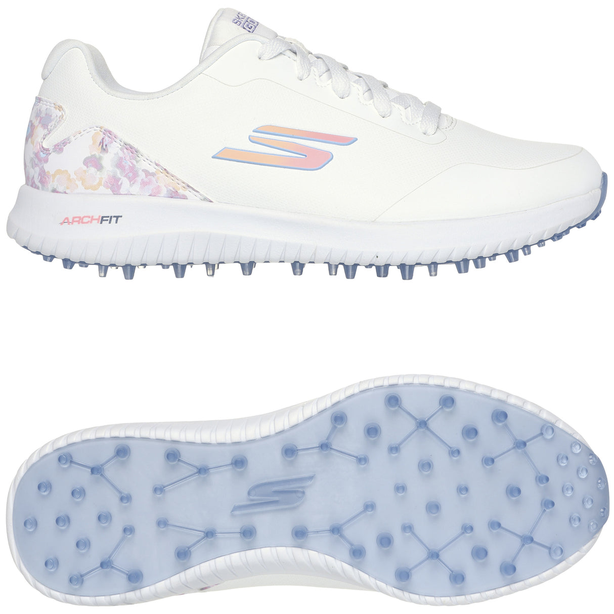Skechers Max 3 Damen Golfschuhe, Weiß / Floral - Golflaedchen.de