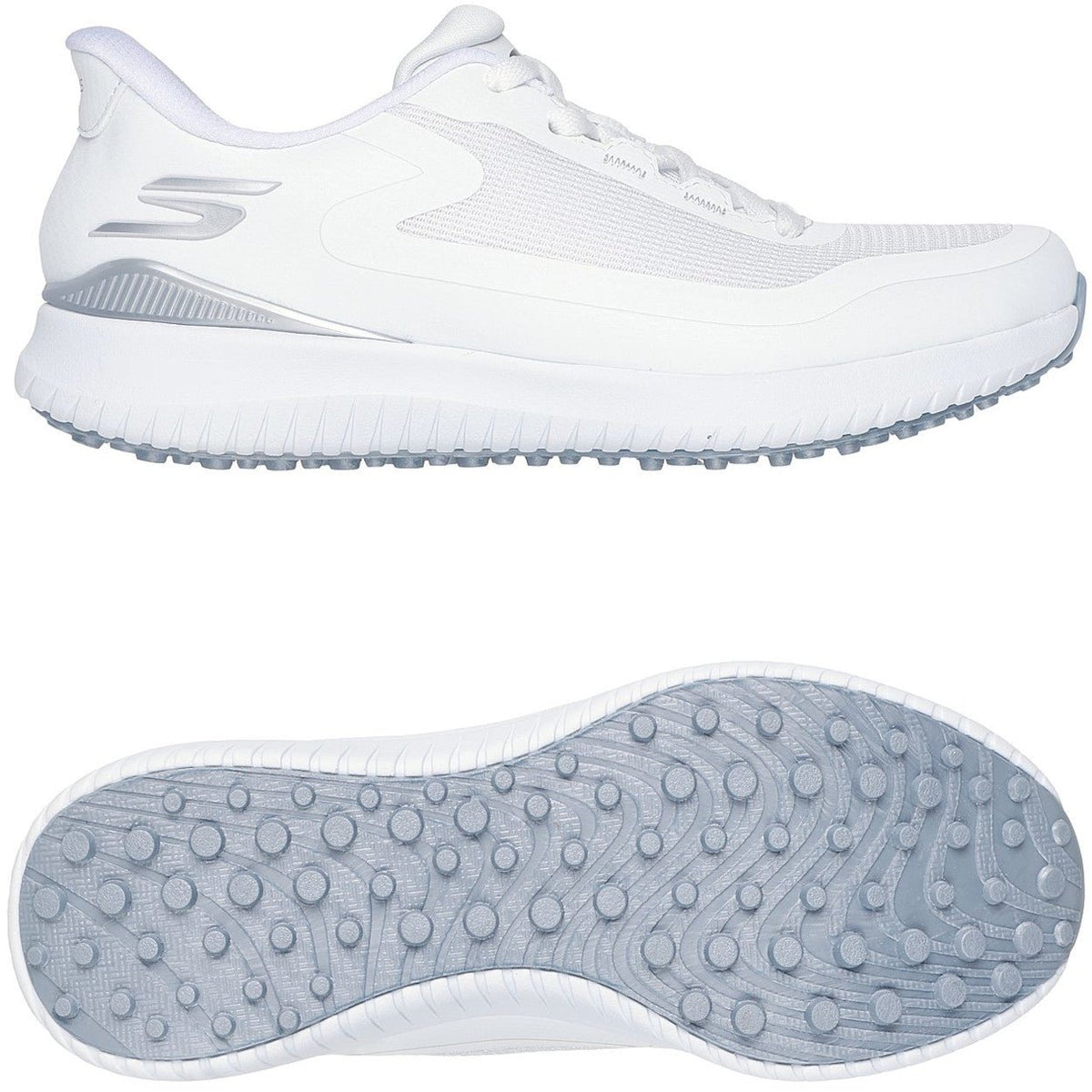 Skechers 2026 Flight Damen Golfschuhe, Weiß / Silbergrau - Golflaedchen.de