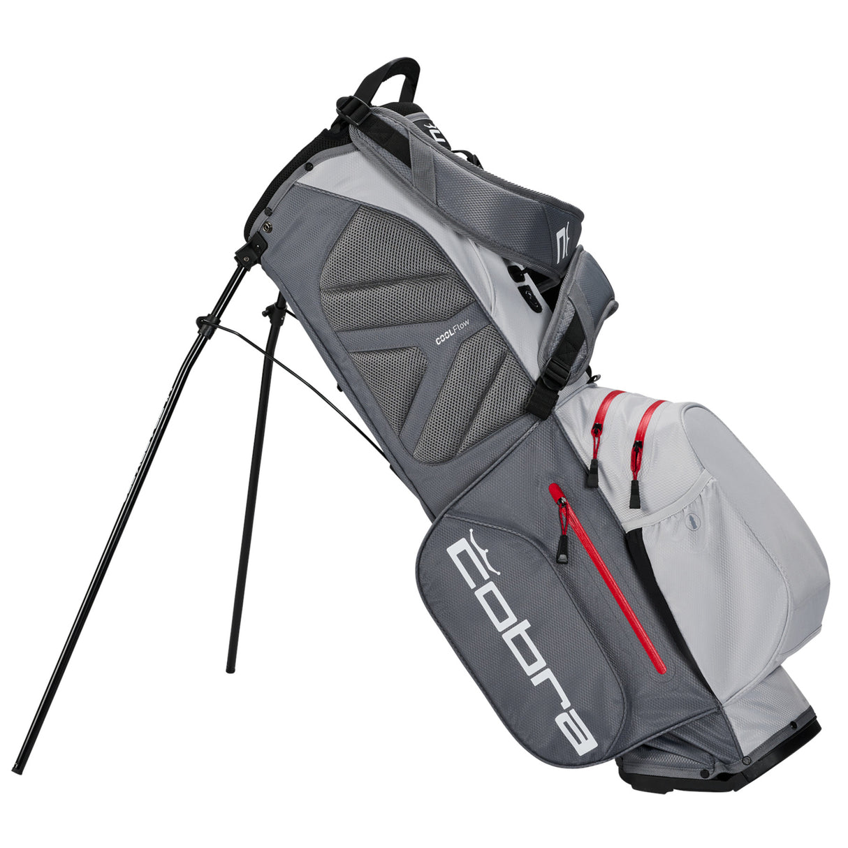 Cobra 2025 Ultradry Pro Waterproof Standbag, Grau / Rot - Golflaedchen.de
