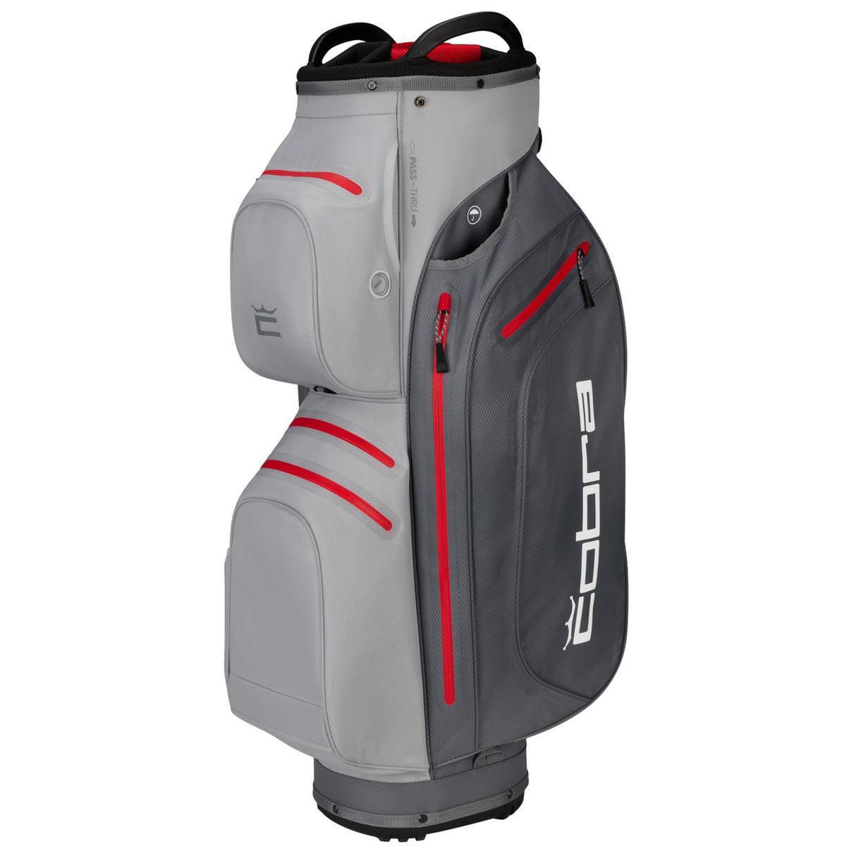 Cobra Ultradry Pro Waterproof Cartbag, Grau / Rot - Golflaedchen.de