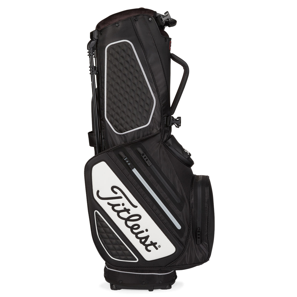 Titleist 2026 Premium Tour Staff StaDry Waterproof Standbag, Weiß / Schwarz - Golflaedchen.de