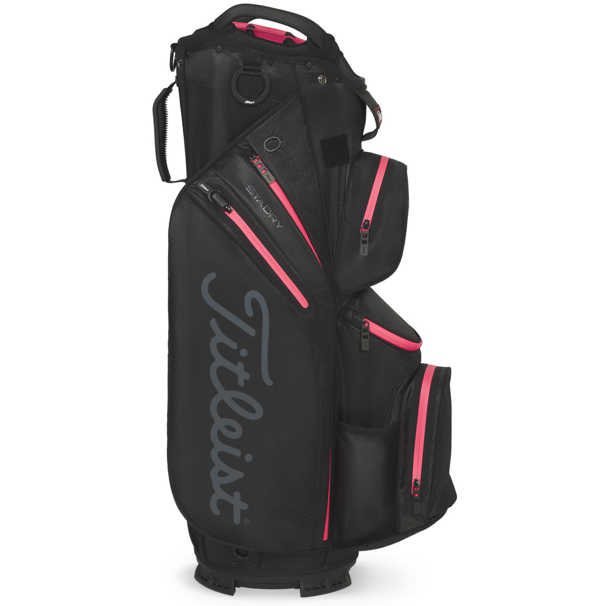 Titleist 2026 Cart 14 StaDry Waterproof Damen Cartbag, Black / Candy / Pink - Golflaedchen.de