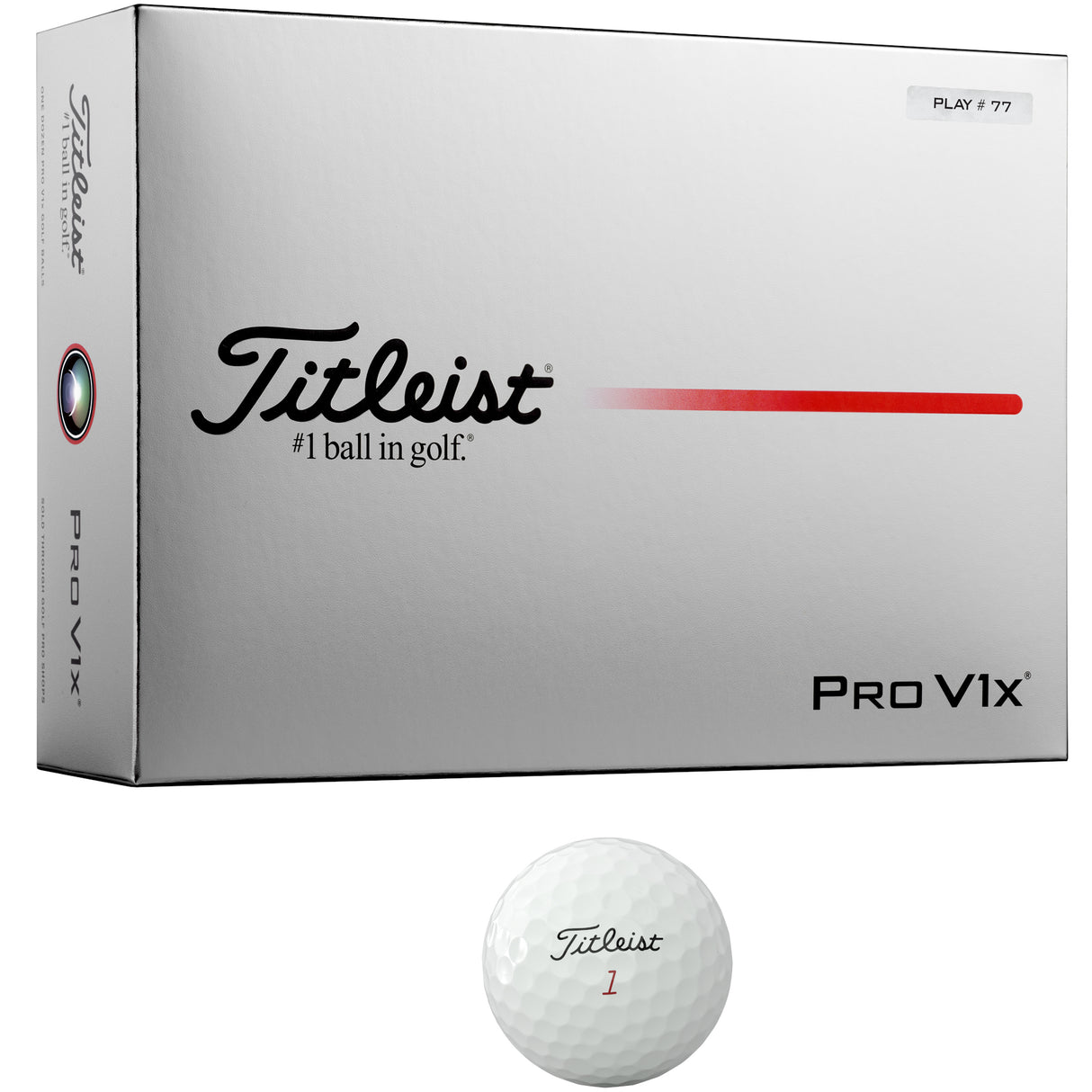 Titleist Pro V1x Golfbälle 2026, Alle Nummern , Weiß, 12 Stück - Golflaedchen.de