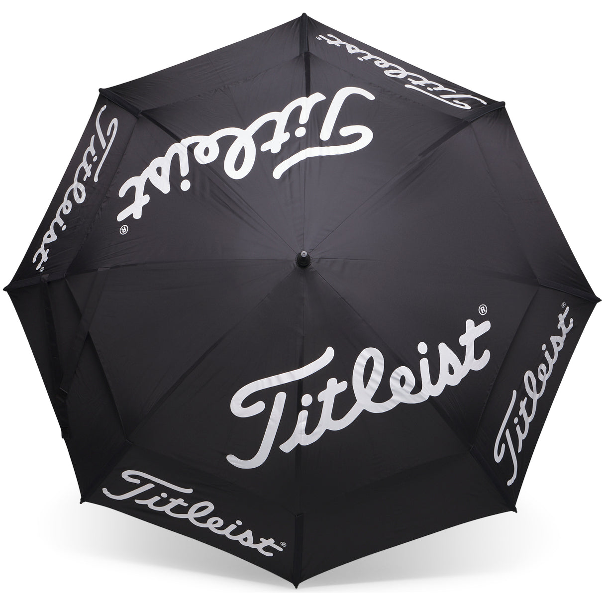 Titleist Tour Double Canopy Golf Regenschirm, Schwarz / Weiß - Golflaedchen.de