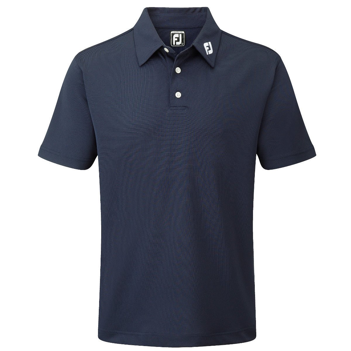FootJoy Pique Solid Herren Golfshirt, Navy - Golflaedchen.de