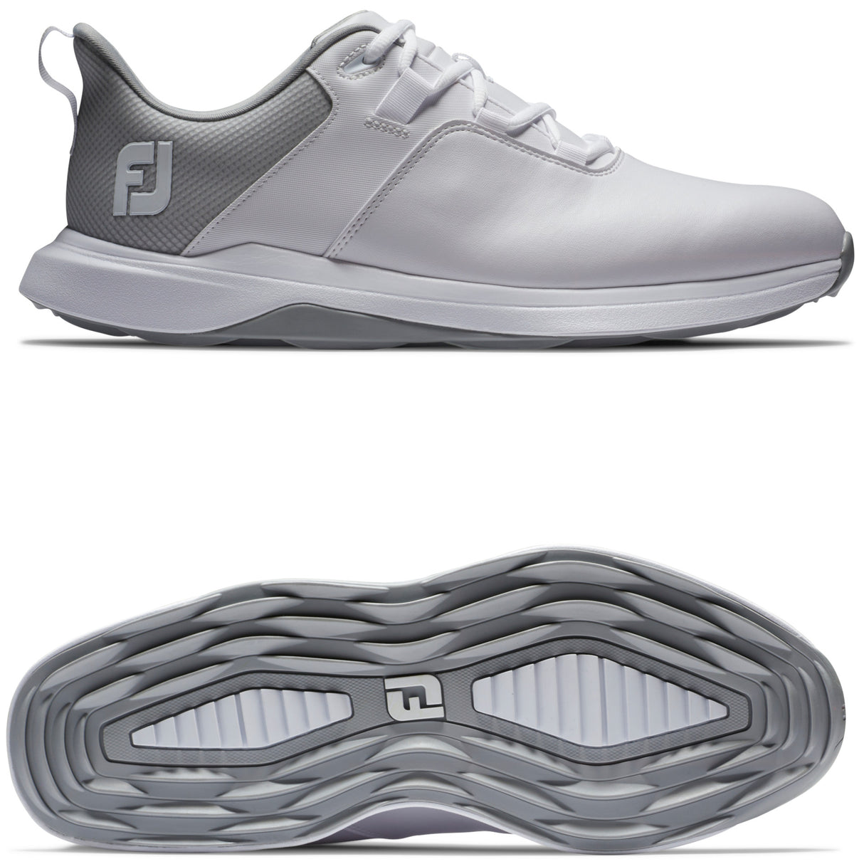 FootJoy Pro Lite Herren Golfschuhe, Weiß / Grau - Golflaedchen.de