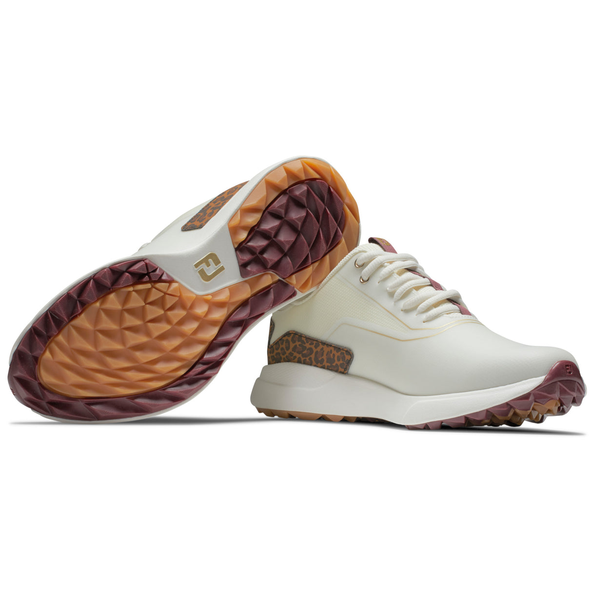FootJoy Performa Damen Golfschuhe, Cremeweiß / Leo - Golflaedchen.de