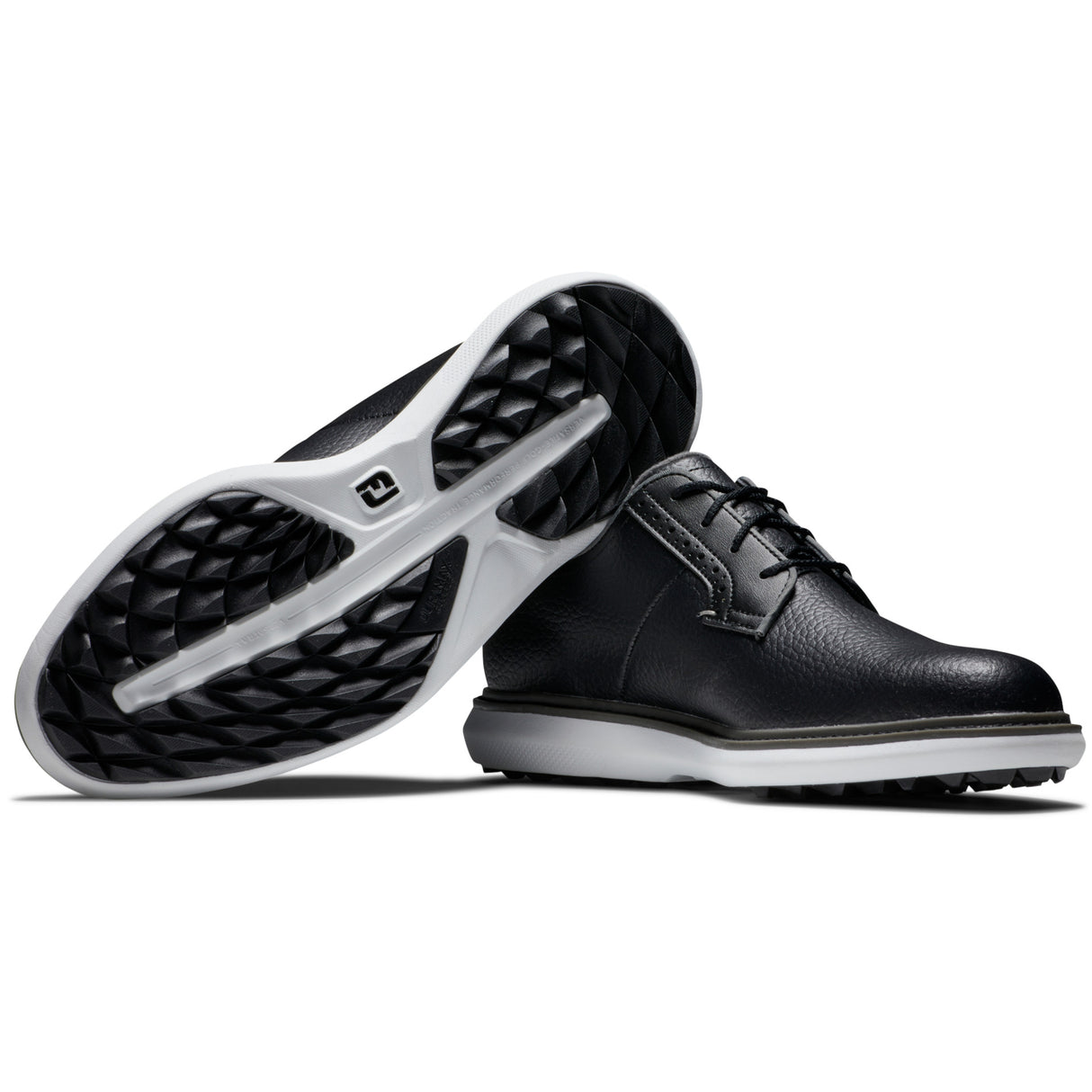 FootJoy 2026 Traditions SL Blucher Herren Golfschuhe, Schwarz / Weiß - Golflaedchen.de