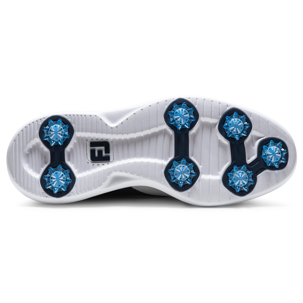 FootJoy 2026 Traditions Herren Golfschuhe, Weiß / Blau - Golflaedchen.de
