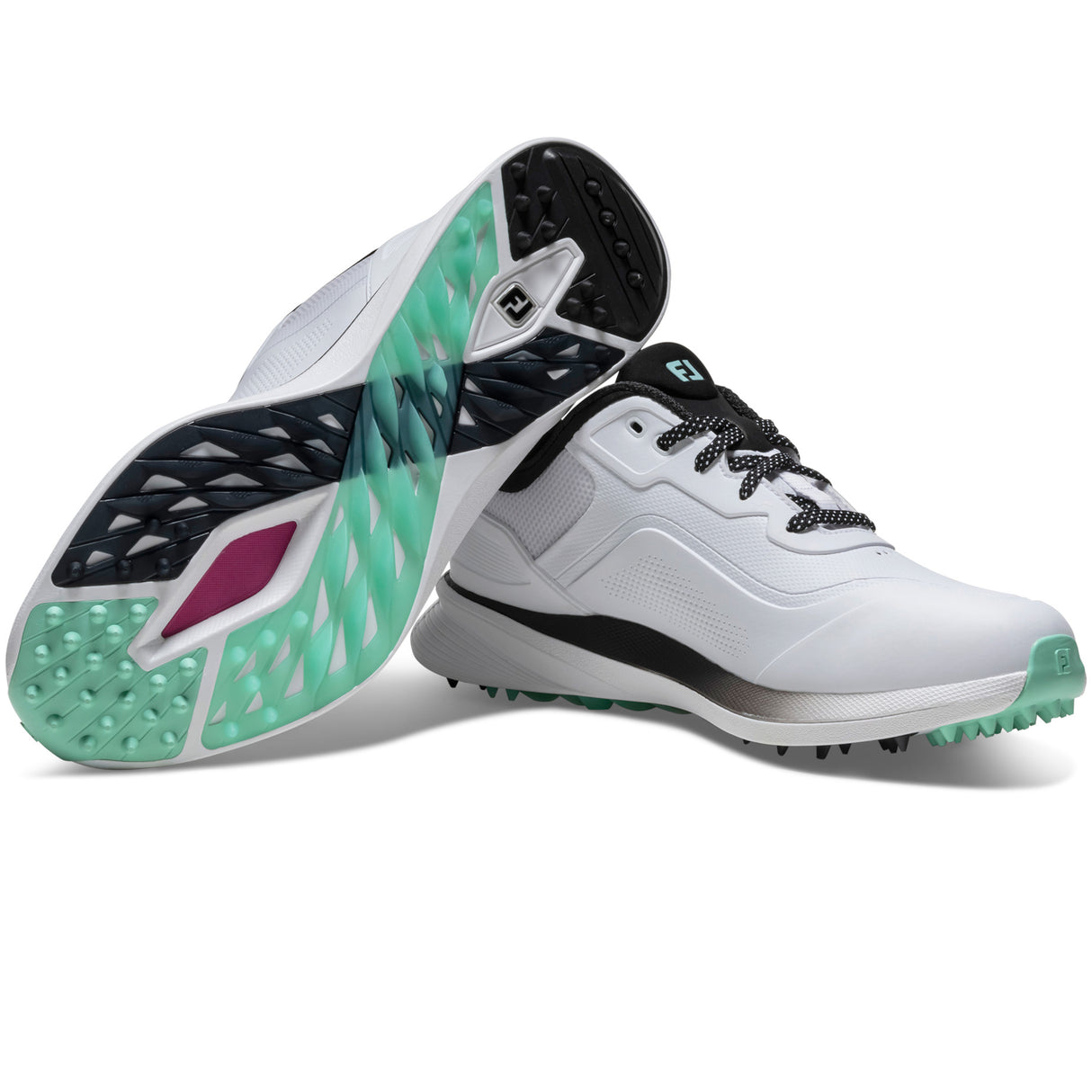 FootJoy 2026 Pro SL Herren Golfschuhe, Weiß / Schwarz - Golflaedchen.de
