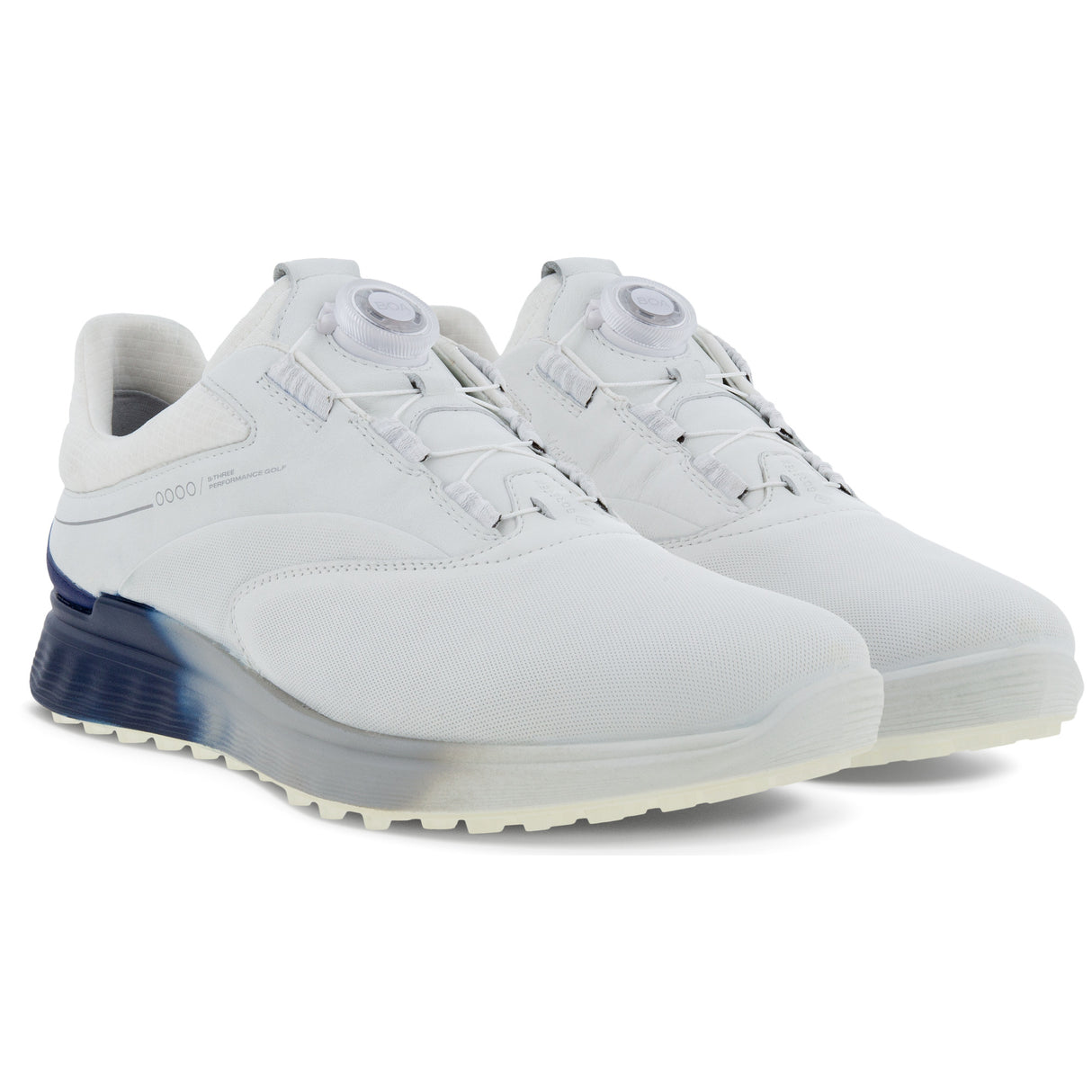 Ecco S - Three GTX BOA Herren Golfschuhe, Weiß / Blau - Golflaedchen.de