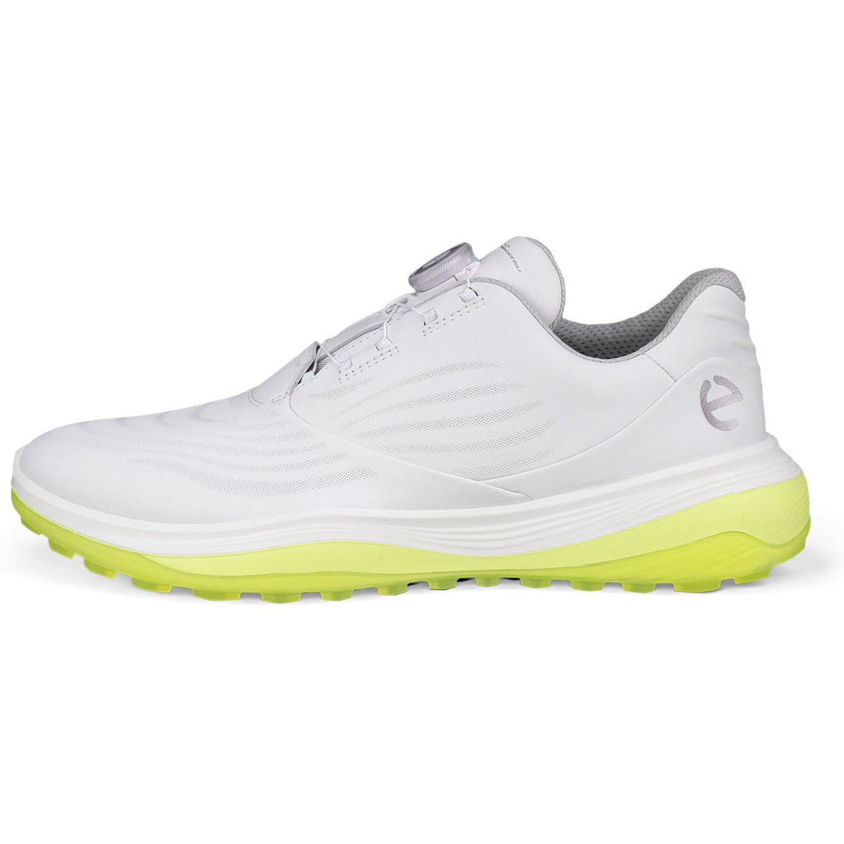 Ecco LT1 BOA Herren Golfschuhe, Offwhite / Gelb - Golflaedchen.de
