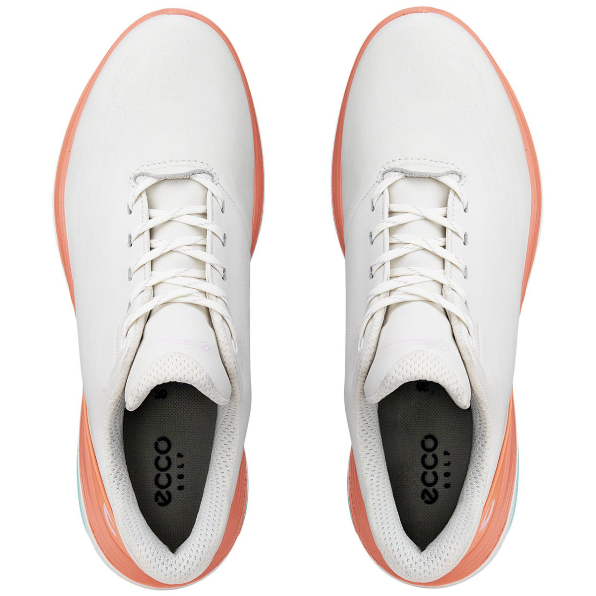 Ecco LT1 Damen Golfschuhe, Weiß / Coral - Golflaedchen.de