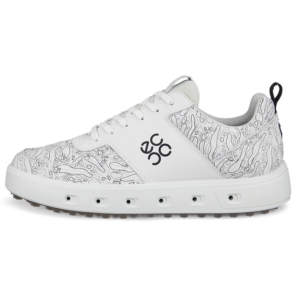 Ecco Street 720 Herren Golfschuhe, Offwhite gemustert - Golflaedchen.de