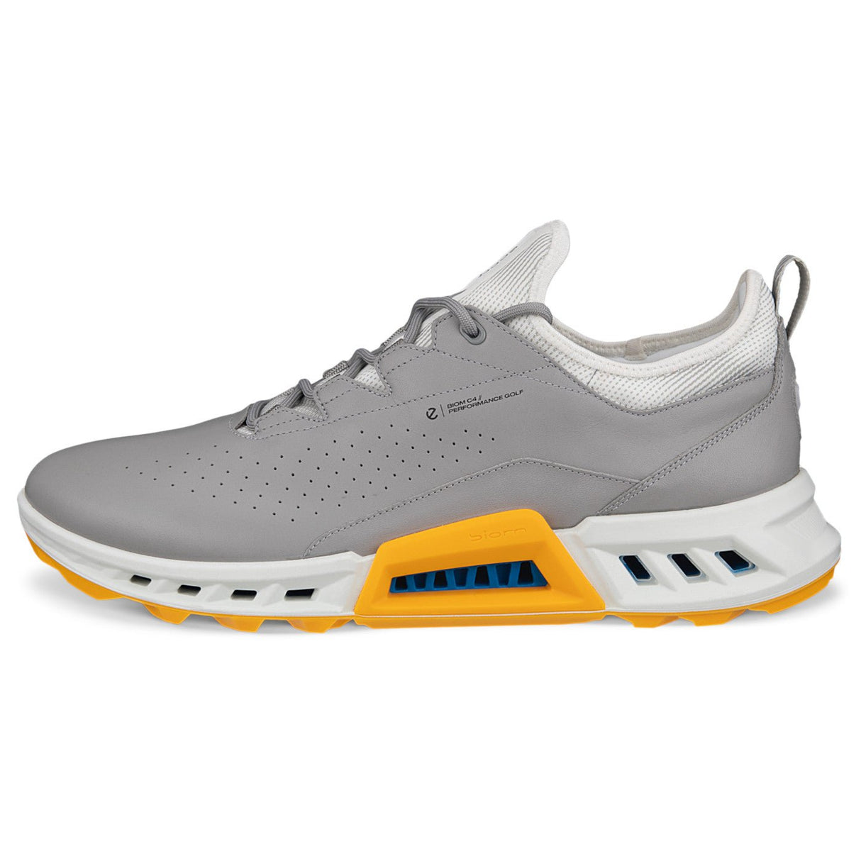 Ecco Biom C4 GTX BOA Herren Golfschuhe, Grau / Weiß / Orange - Golflaedchen.de