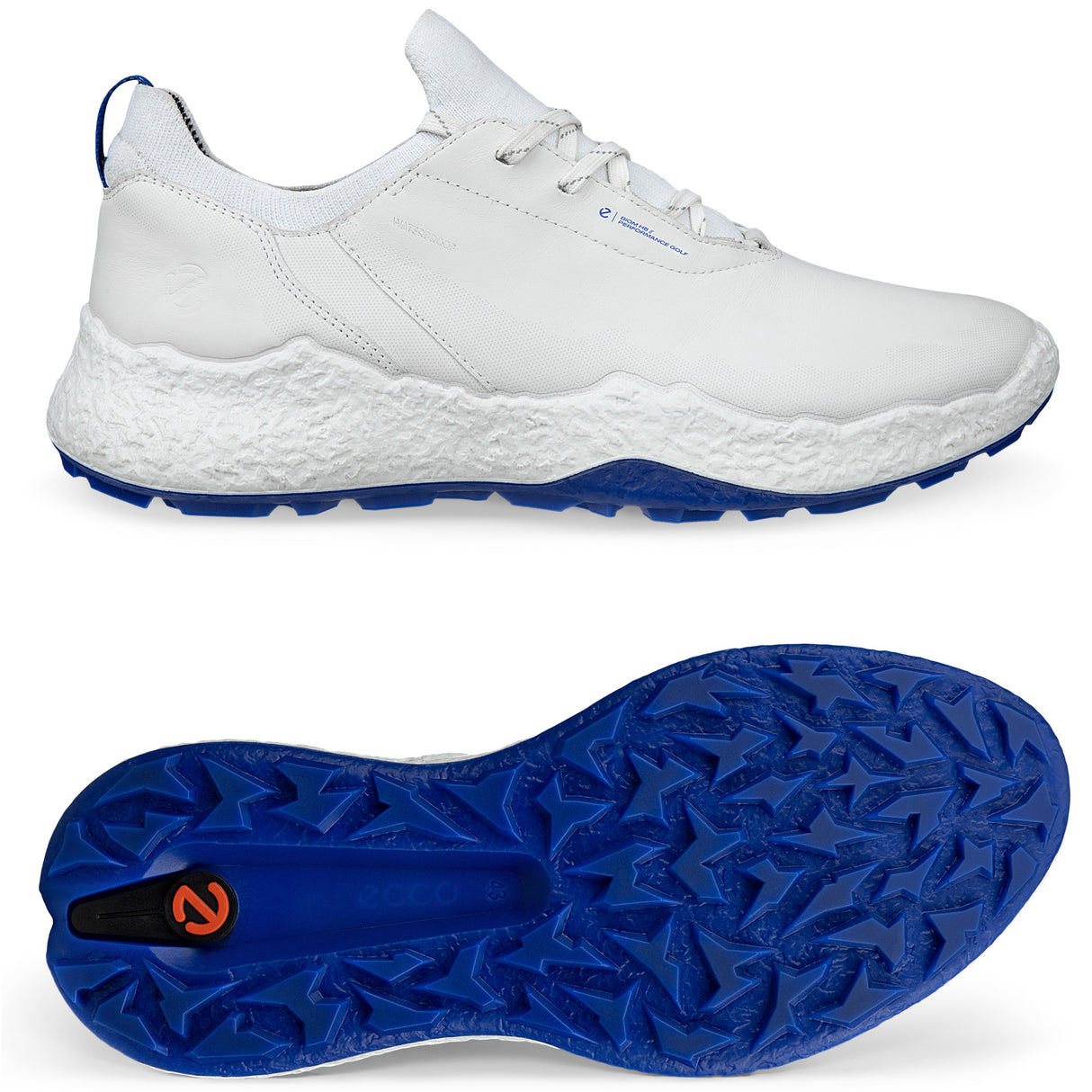 Ecco Biom H5 Herren Golfschuhe, Weiß / Blau - Golflaedchen.de