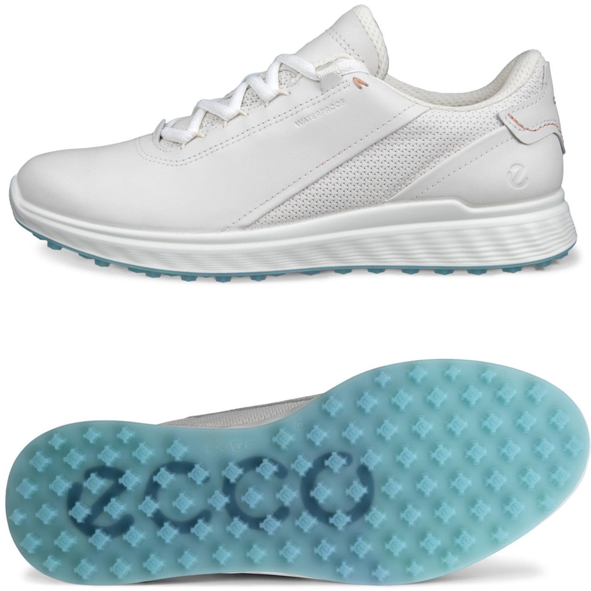 Ecco S - Casual Damen Golfschuhe, Weiß - Golflaedchen.de
