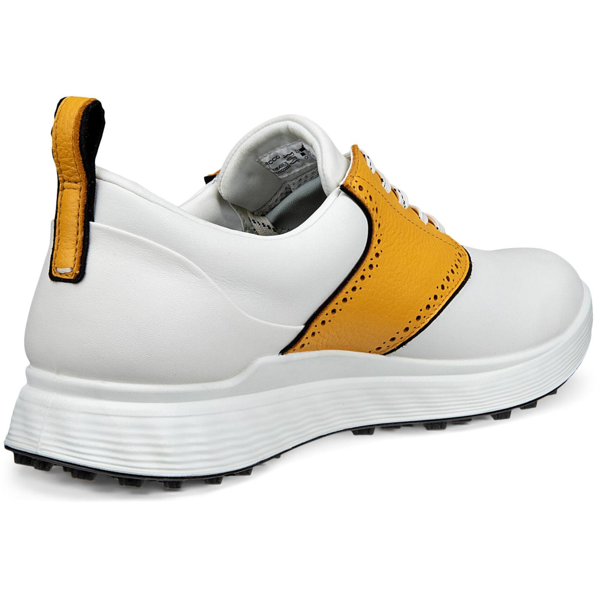 Ecco S - Casual Herren Golfschuhe 2026, Weiß / Saffran - Golflaedchen.de