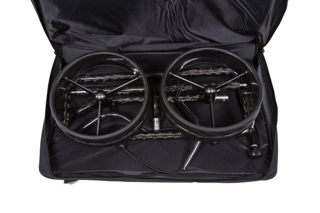 JuCad Carbon 3 - Rad Golftrolley, Silber / Schwarz - Golflaedchen.de