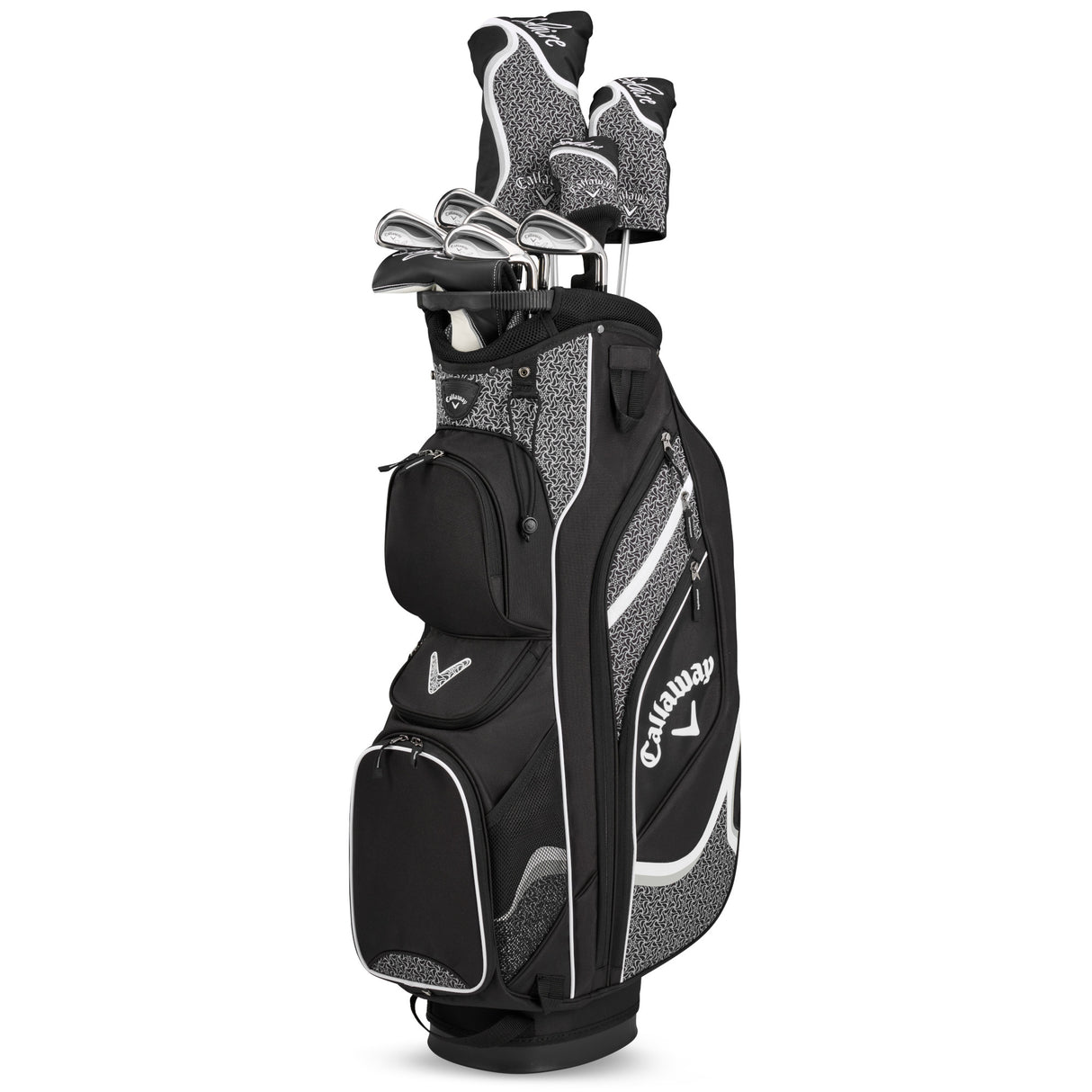 Callaway 2026 Solaire Damen Komplettset / Golfset, Schwarz / Grau, Rechtshand - Golflaedchen.de
