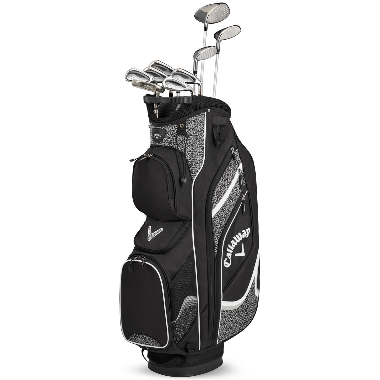Callaway 2026 Solaire Damen Komplettset / Golfset, Schwarz / Grau, Rechtshand - Golflaedchen.de