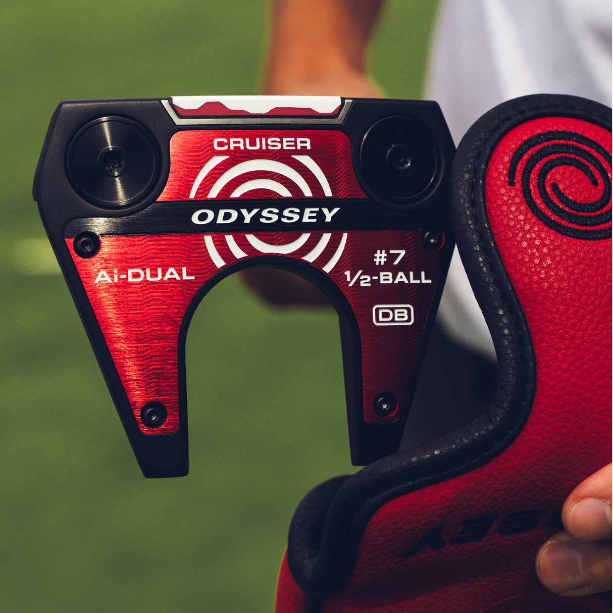 Odyssey Ai - DUAL 7 Cruiser 1/2 Ball Putter, DB, Rechtshand - Golflaedchen.de