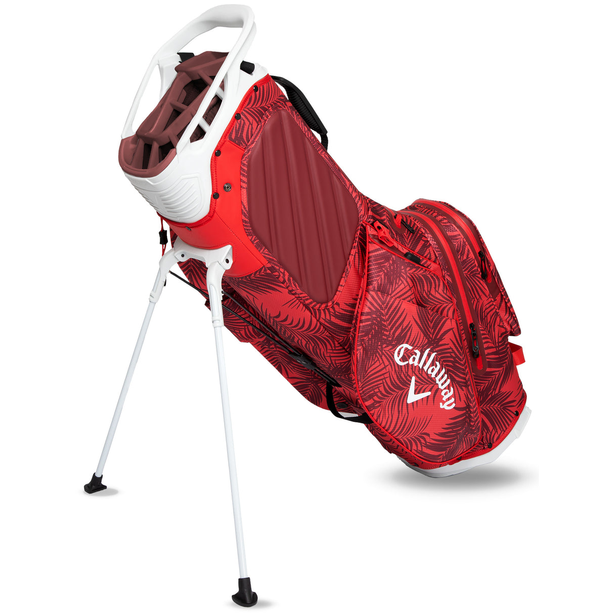 Callaway 2025 Fairway 14 HD Waterproof Standbag, Red Palms / Grey - Golflaedchen.de
